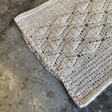 画像4: IVORY COLOR GLITTER MIX CROCHET DESIGN N/S KNIT TOPS / Ladies M (4)