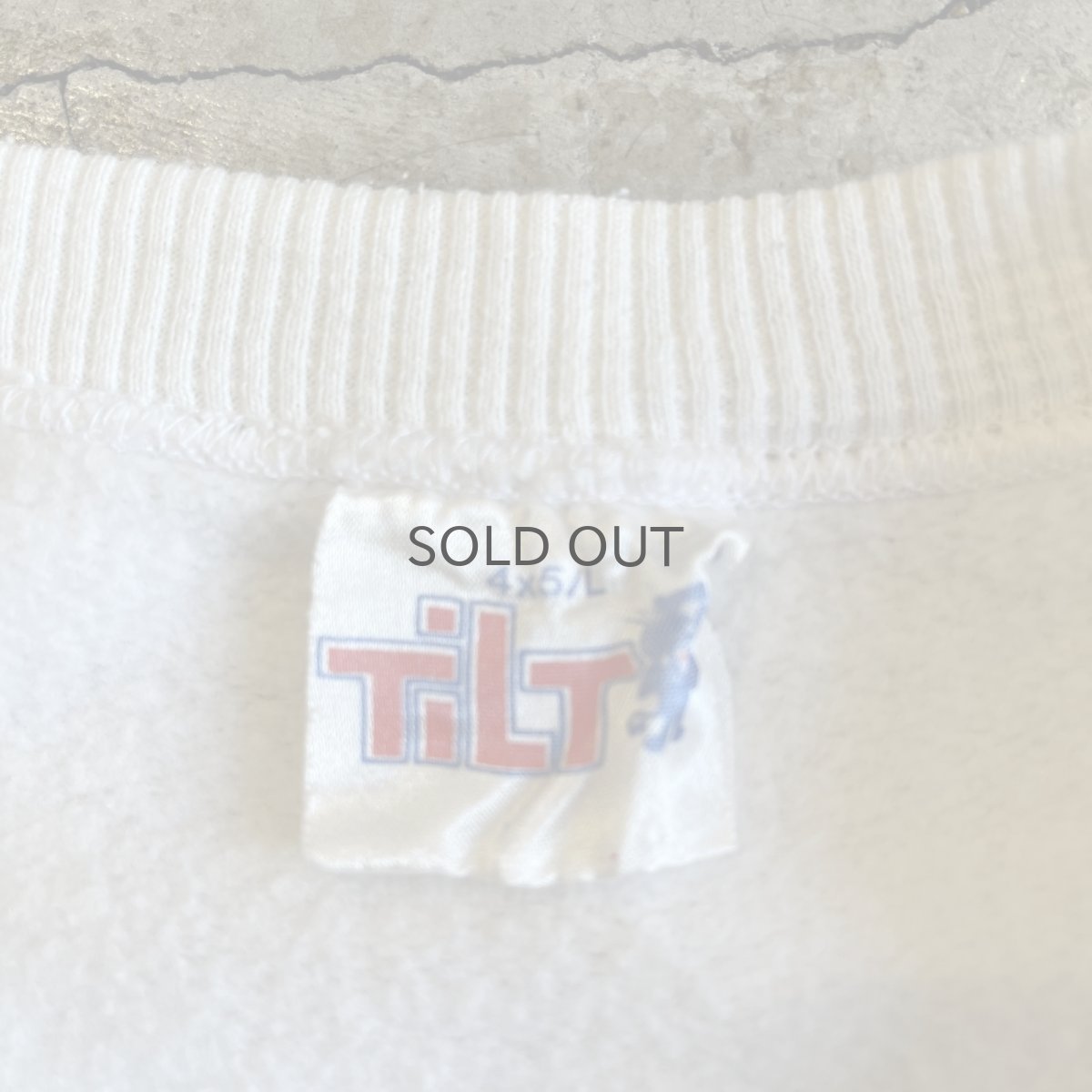 画像12: EURO VINTAGE FRONT FLOCKY DESIGN L/S SWEAT / Ladies L (12)