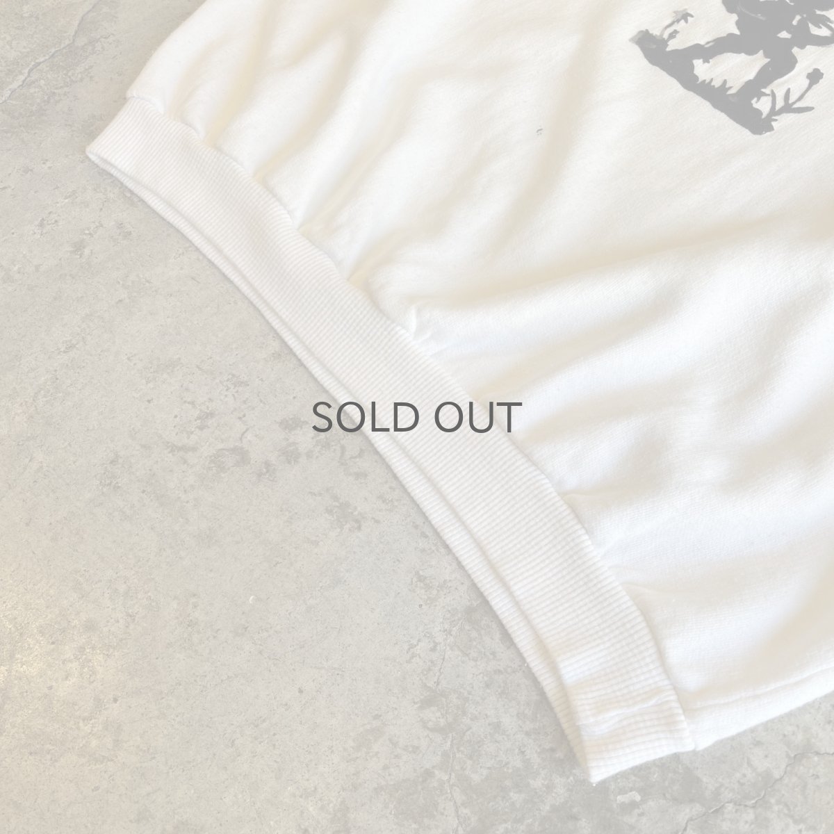 画像4: EURO VINTAGE FRONT FLOCKY DESIGN L/S SWEAT / Ladies L (4)