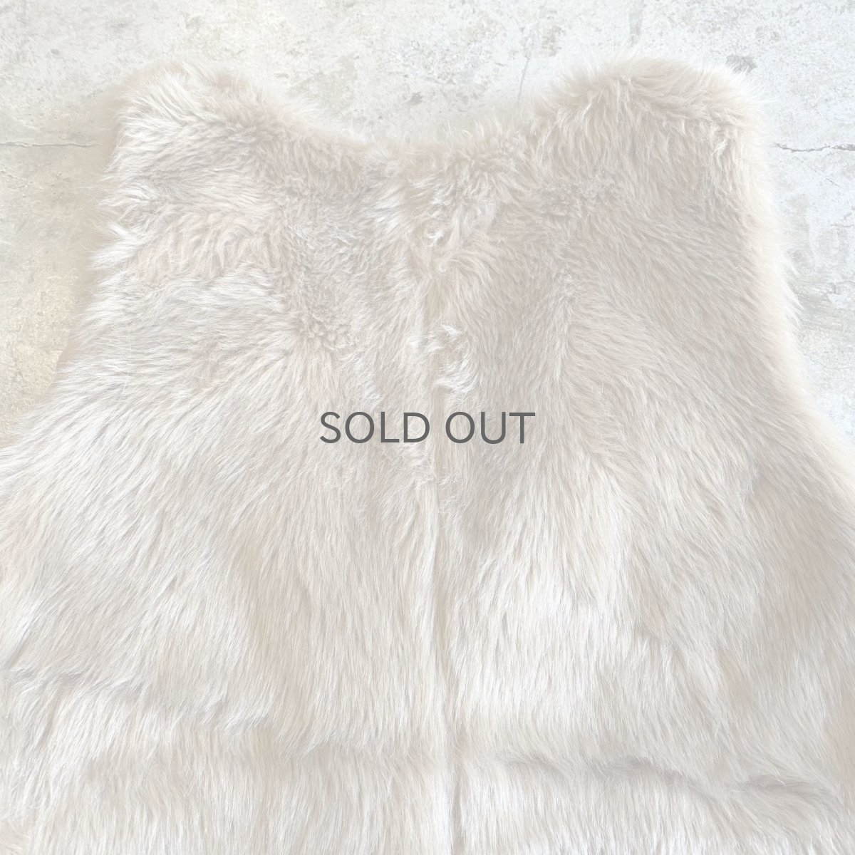 画像9: BEIGE COLOR FAUX FUR DESIGN VEST / Ladies M (9)