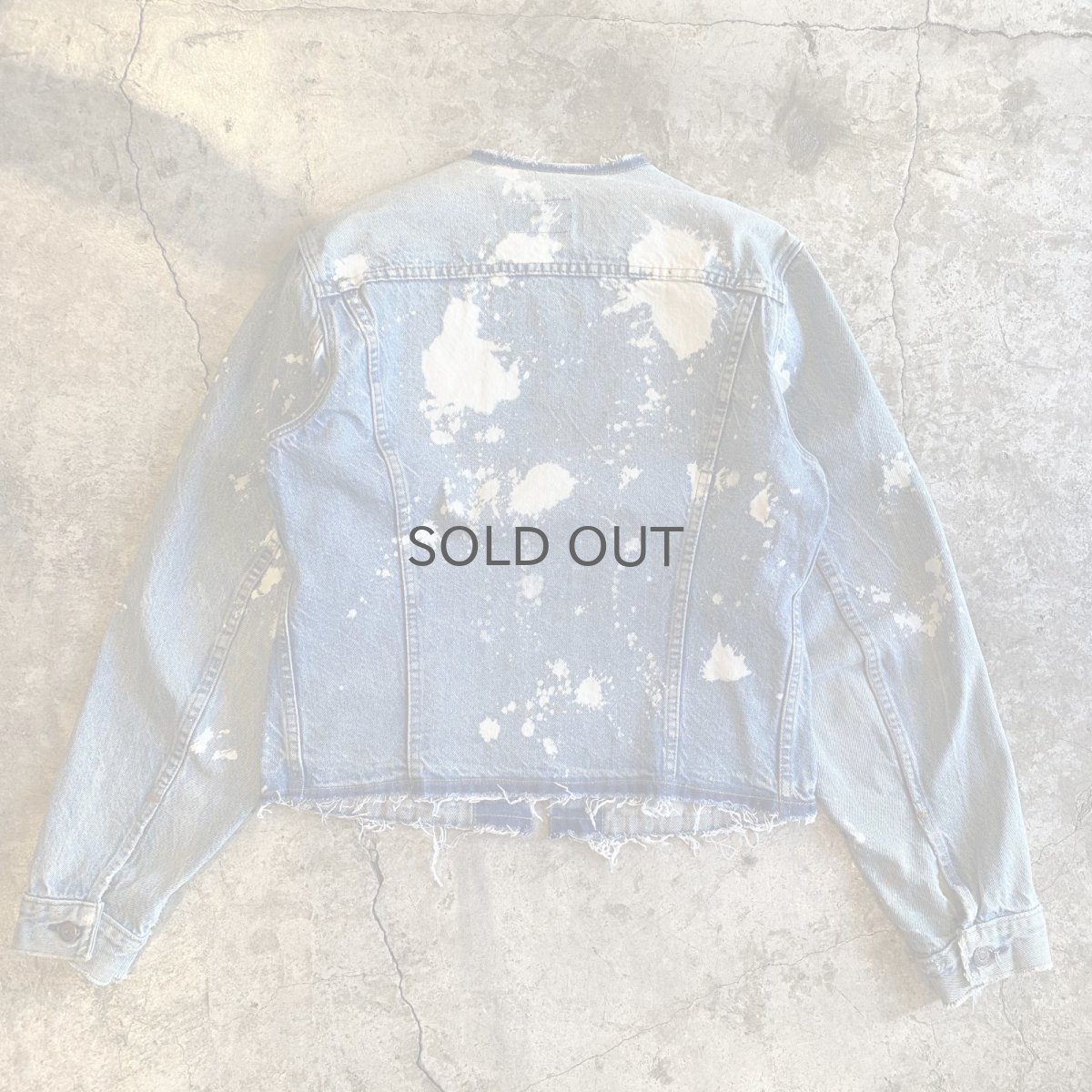 画像2: 【Wiz&Witch】"WANDERER" NO COLLAR ZIP UP DENIM JACKET / OS (2)