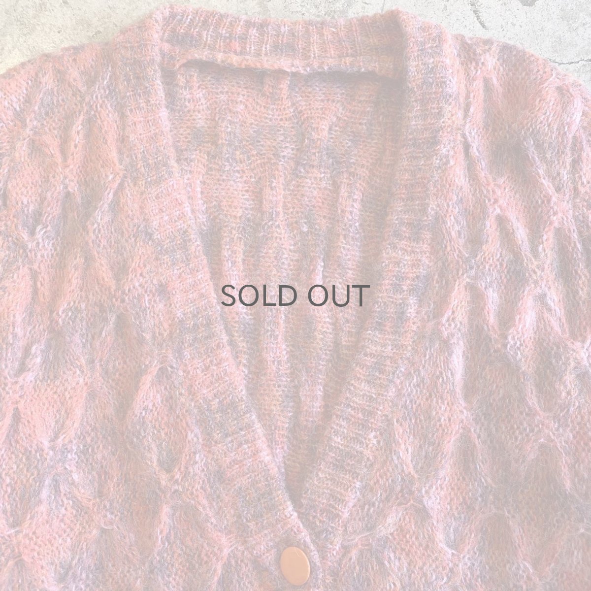 画像5: MIX COLOR DESIGN LONG KNIT CARDIGAN / Ladies L (5)