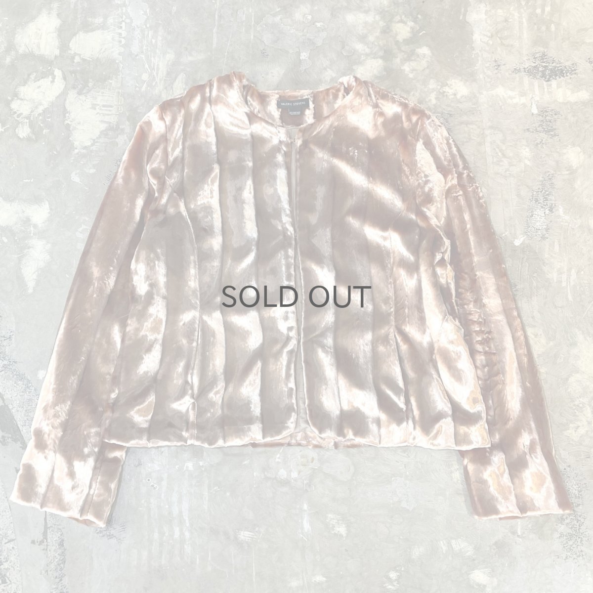 画像1: LUSTER FAUX FUR NO COLLAR JACKET / Mens XL(L) (1)