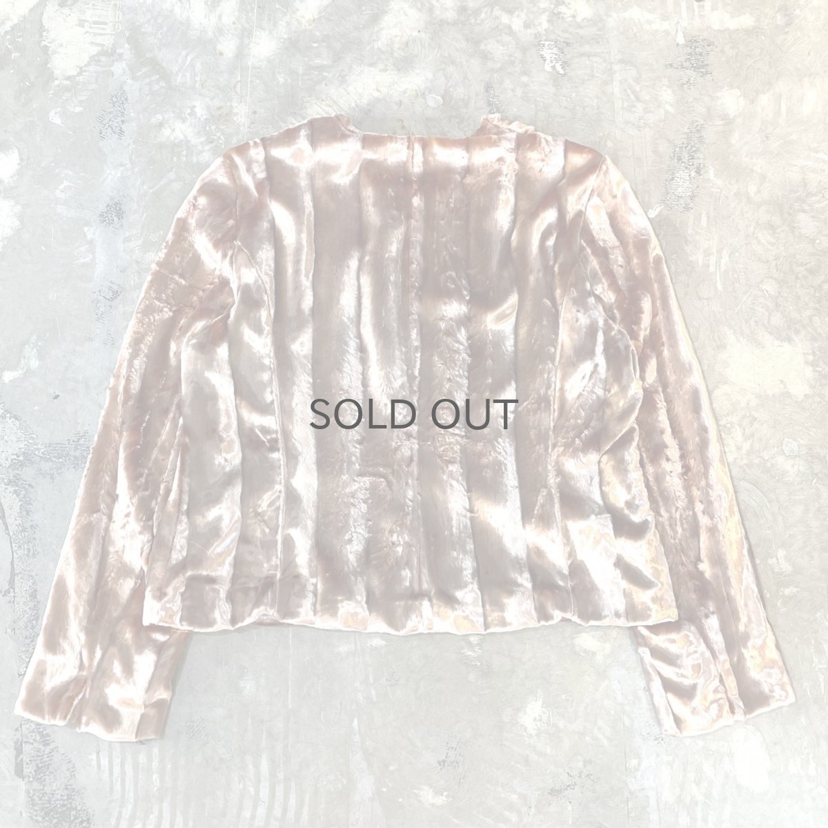 画像2: LUSTER FAUX FUR NO COLLAR JACKET / Mens XL(L) (2)