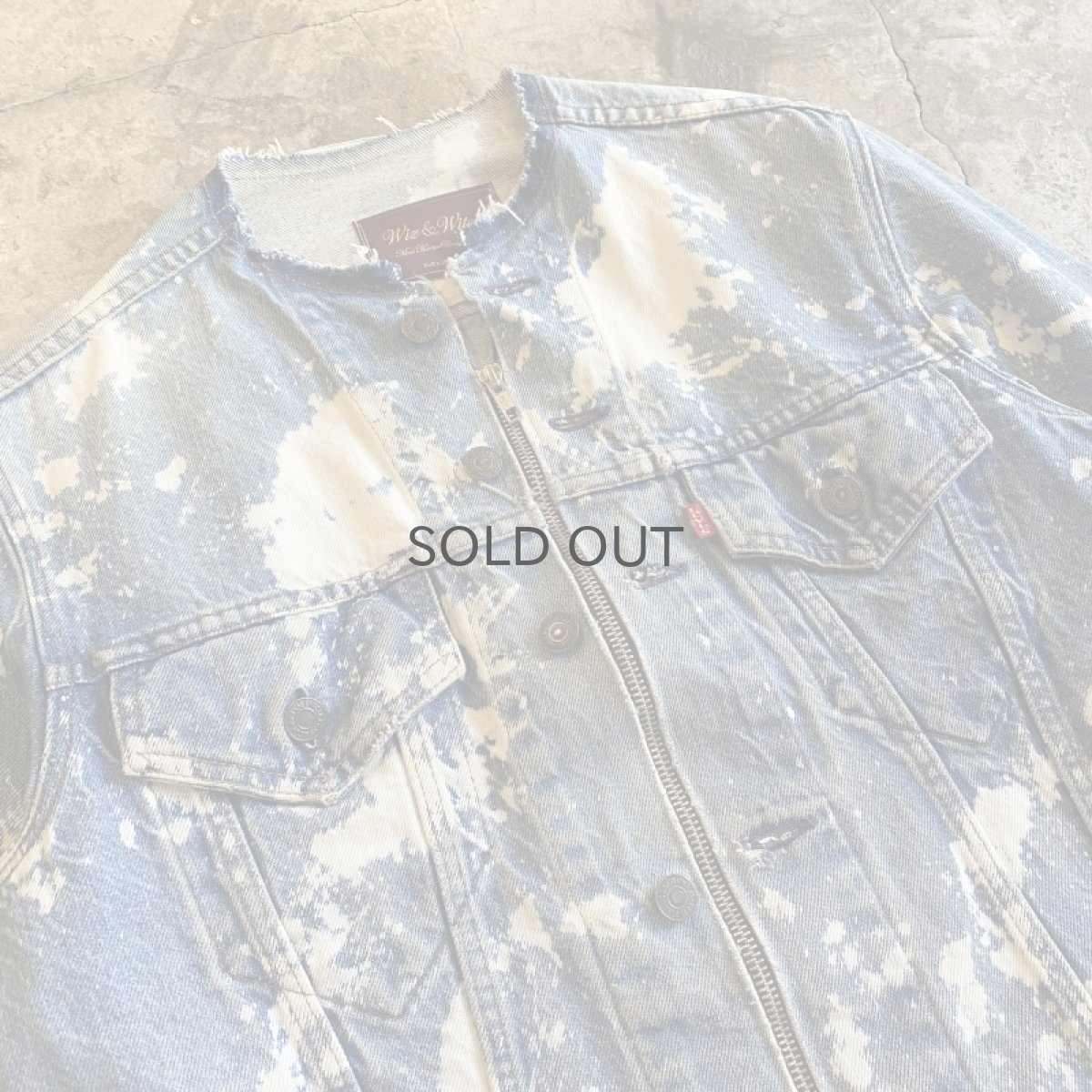 画像3: 【Wiz&Witch】"WANDERER" NO COLLAR ZIP UP DENIM JACKET / OS (3)