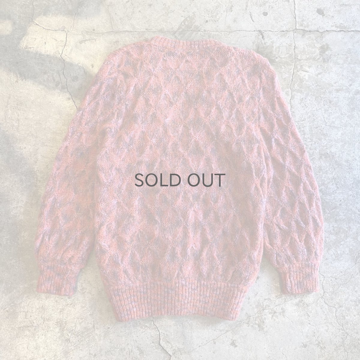 画像2: MIX COLOR DESIGN LONG KNIT CARDIGAN / Ladies L (2)