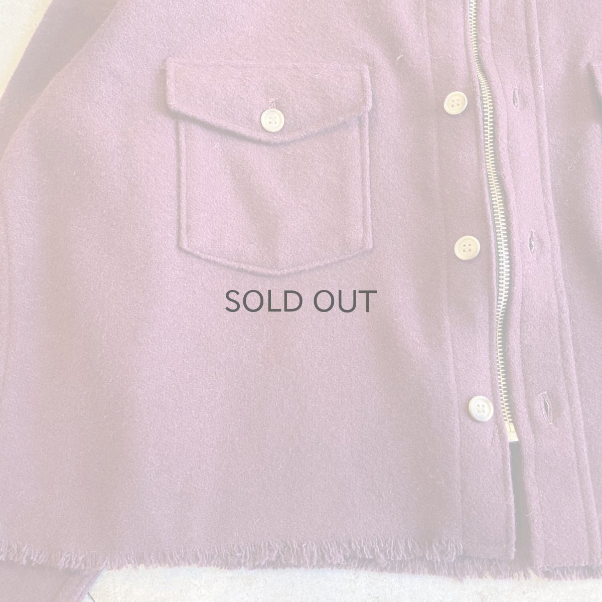 画像4: 【Wiz&Witch】"WANDERER" NO COLLAR ZIP UP WOOL SHIRT / OS (4)