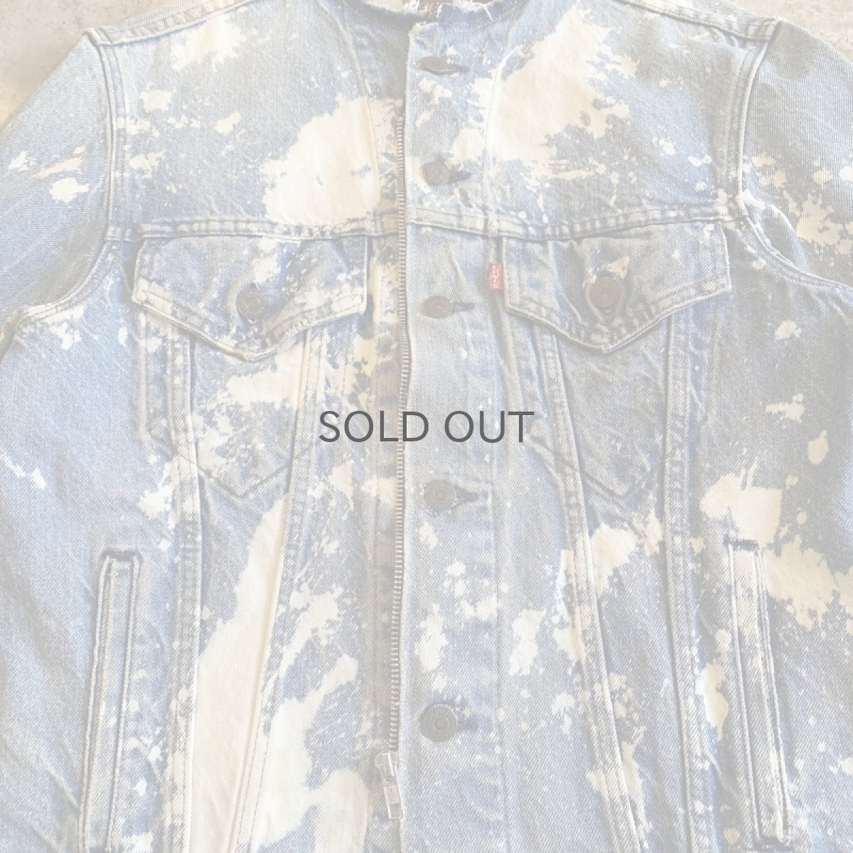 画像8: 【Wiz&Witch】"WANDERER" NO COLLAR ZIP UP DENIM JACKET / OS (8)