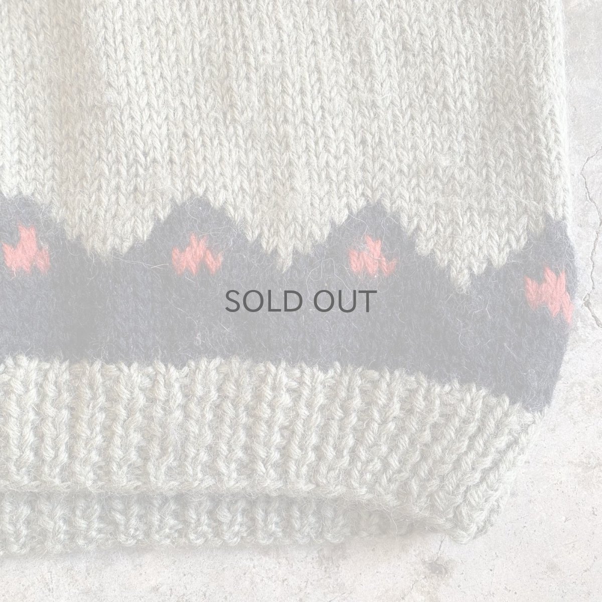 画像5: POINT PATTERN COLOR DESIGN HAND KNIT SWEATER / Ladies M (5)