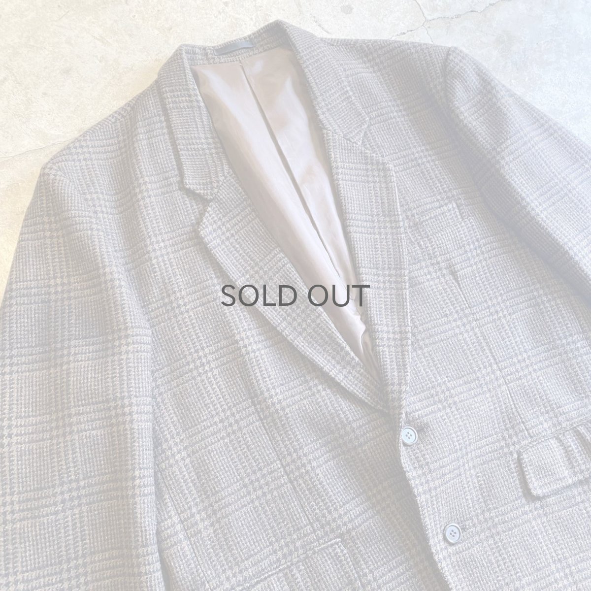 画像3: GLEN CHECK PATTERN DESIGN TAILORED JACKET / Ladies L (3)
