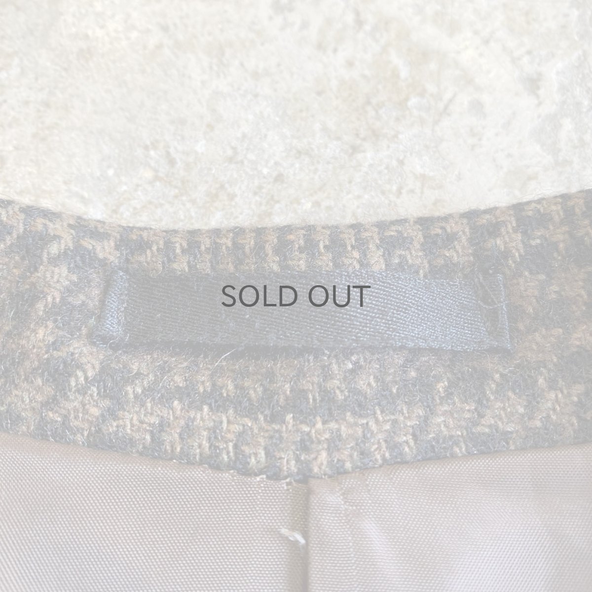 画像10: GLEN CHECK PATTERN DESIGN TAILORED JACKET / Ladies L (10)