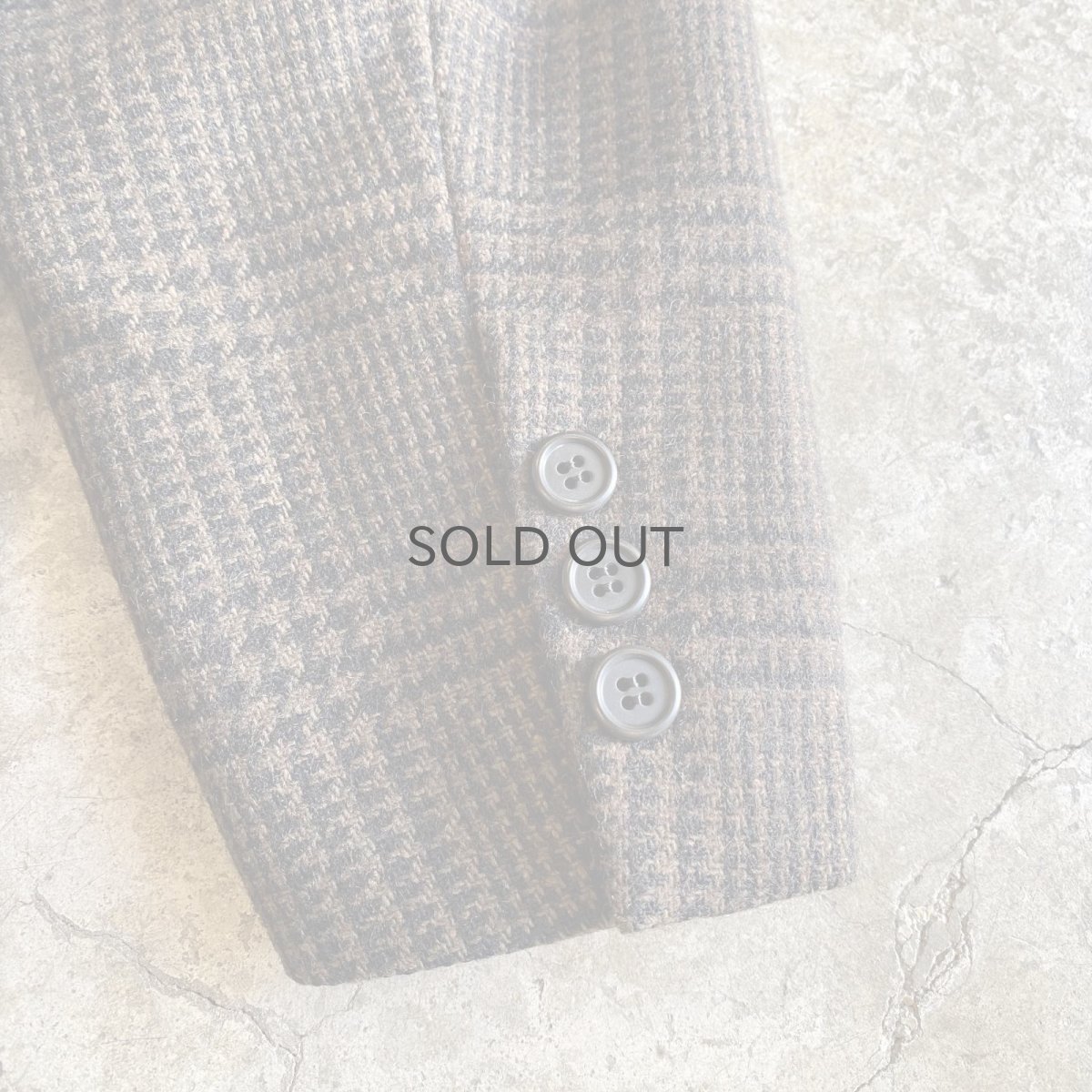 画像8: GLEN CHECK PATTERN DESIGN TAILORED JACKET / Ladies L (8)