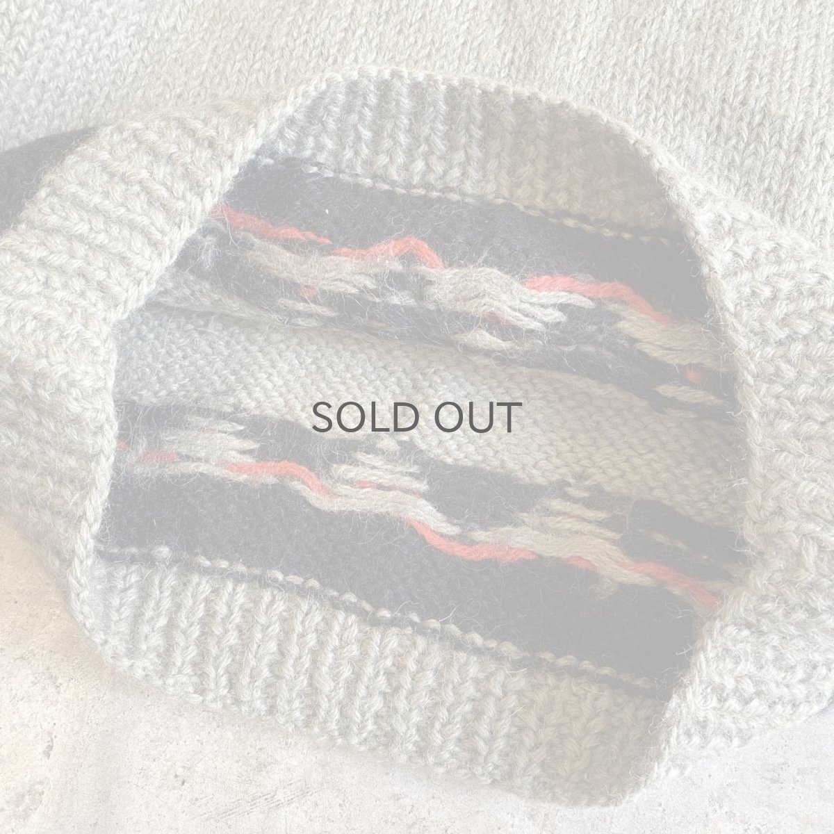 画像9: POINT PATTERN COLOR DESIGN HAND KNIT SWEATER / Ladies M (9)