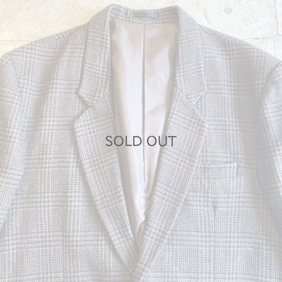 画像5: GLEN CHECK PATTERN DESIGN TAILORED JACKET / Ladies L (5)