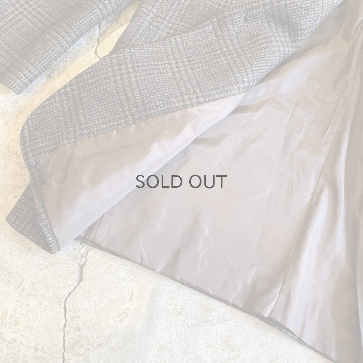 画像6: GLEN CHECK PATTERN DESIGN TAILORED JACKET / Ladies L (6)