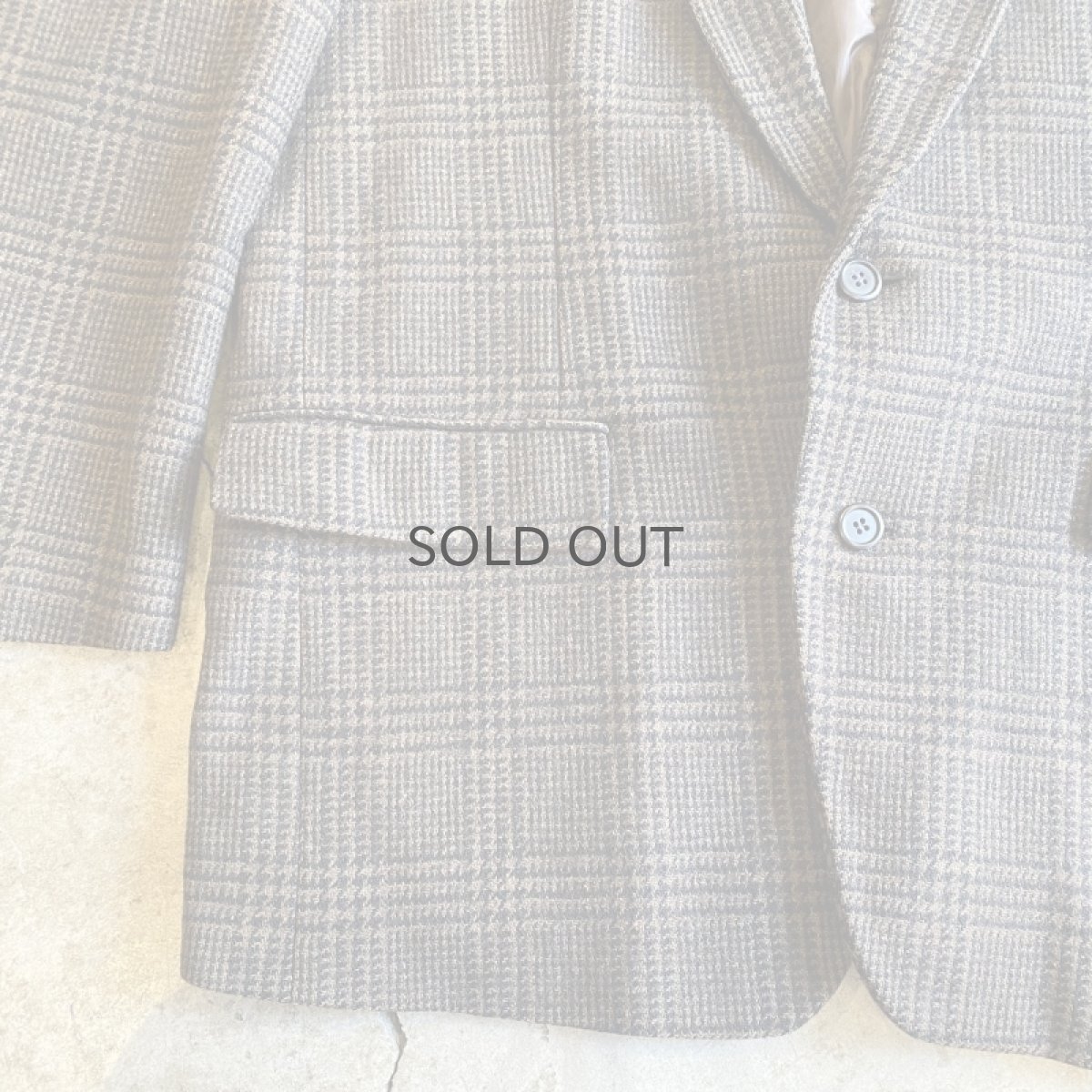 画像4: GLEN CHECK PATTERN DESIGN TAILORED JACKET / Ladies L (4)