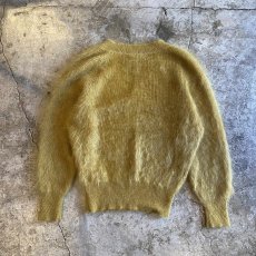 画像2: COLOR MOHAIR V NECK DESIGN KNIT SWEATER / Ladies M (2)