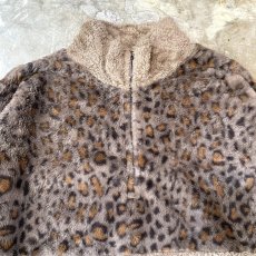 画像10: LEOPARD PATTERN SWITCHED HALF ZIP L/S FLEECE TOPS / Mens L (10)