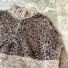 画像4: LEOPARD PATTERN SWITCHED HALF ZIP L/S FLEECE TOPS / Mens L (4)