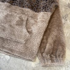 画像6: LEOPARD PATTERN SWITCHED HALF ZIP L/S FLEECE TOPS / Mens L (6)