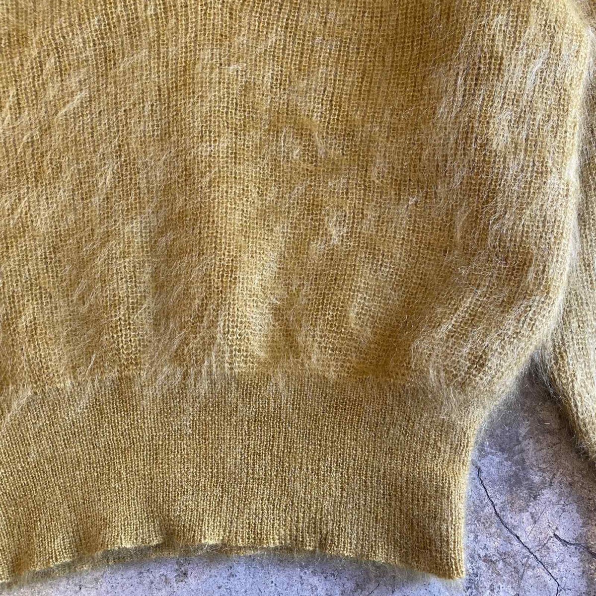 画像5: COLOR MOHAIR V NECK DESIGN KNIT SWEATER / Ladies M (5)