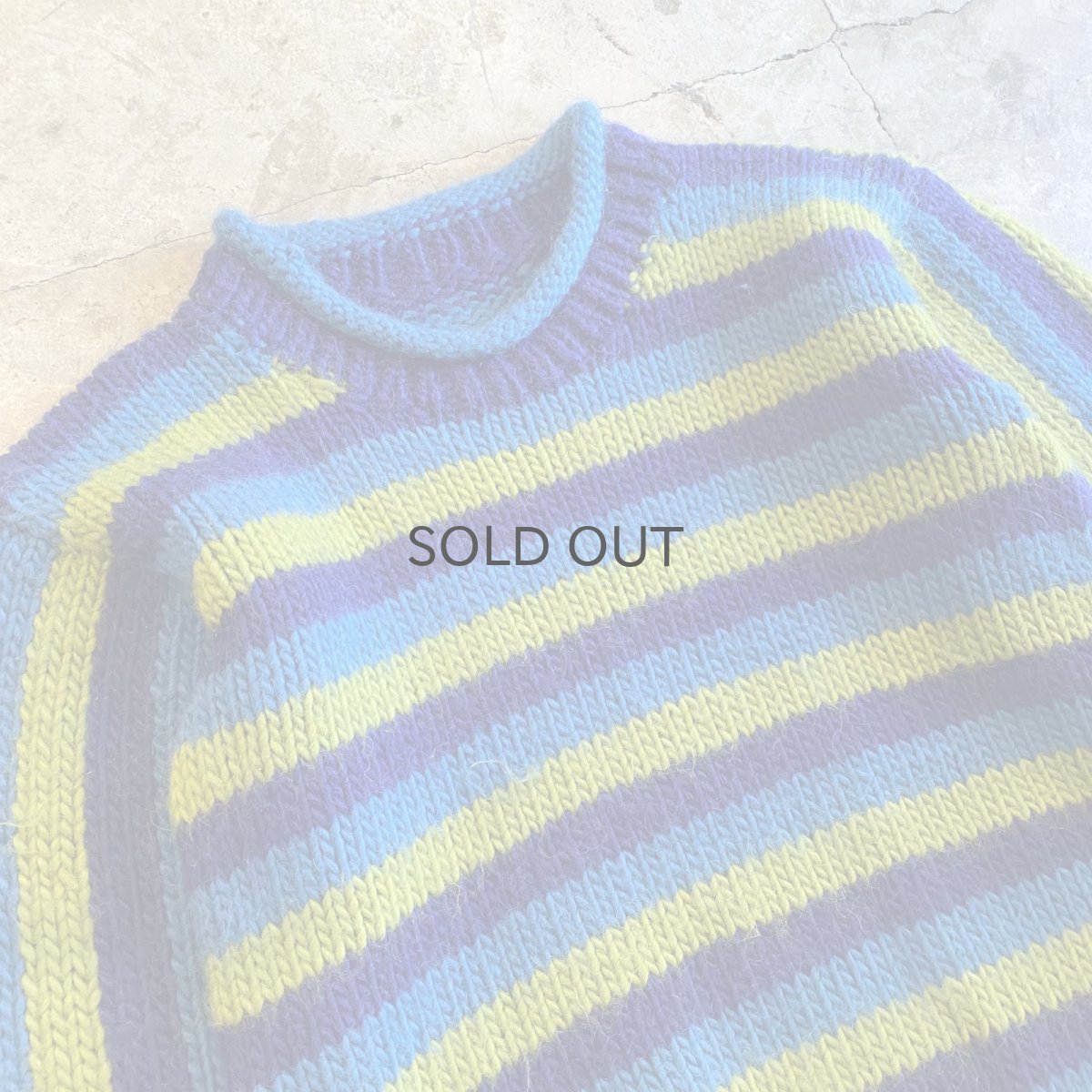 画像3: COLOR BORDER DESIGN KNIT SWEATER / Ladies M (3)