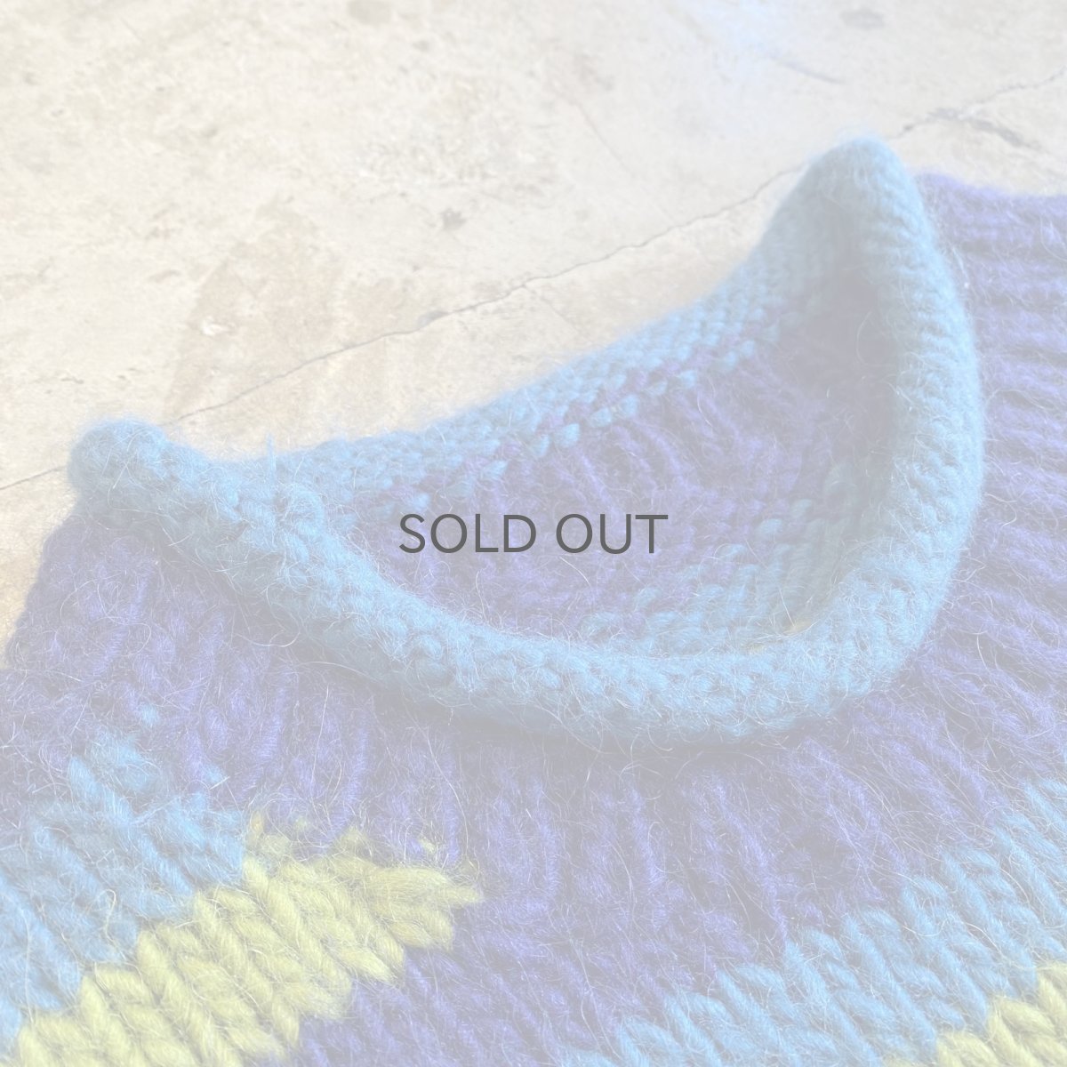 画像10: COLOR BORDER DESIGN KNIT SWEATER / Ladies M (10)