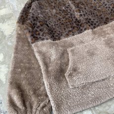 画像5: LEOPARD PATTERN SWITCHED HALF ZIP L/S FLEECE TOPS / Mens L (5)