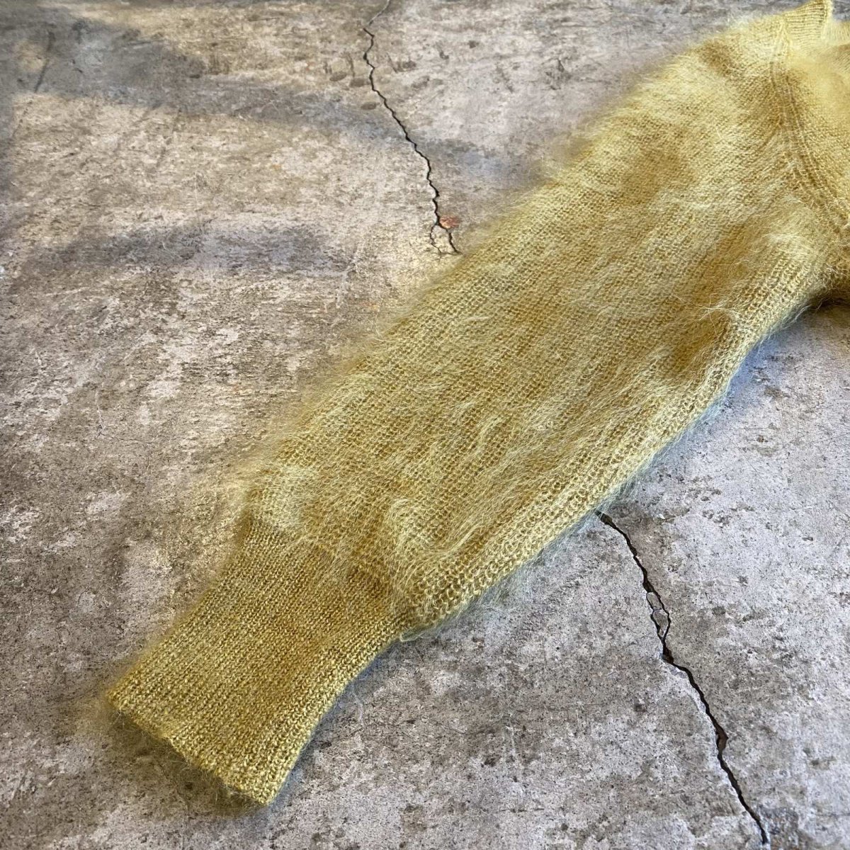 画像7: COLOR MOHAIR V NECK DESIGN KNIT SWEATER / Ladies M (7)