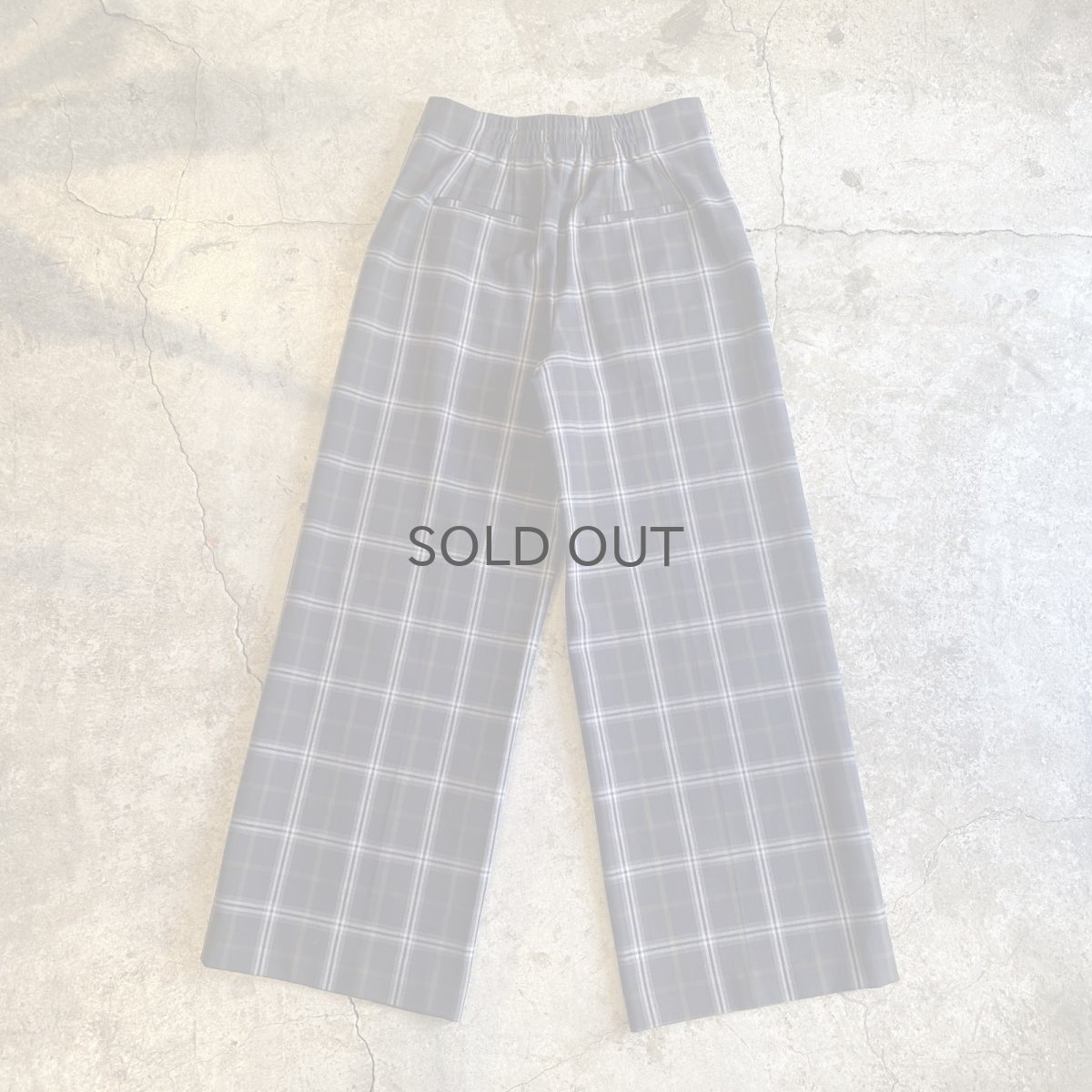 画像2: ALL OVER CHECK PATTERN MONOCHROME COLOR DESIGN SLACKS PANTS / W25~W28 (2)