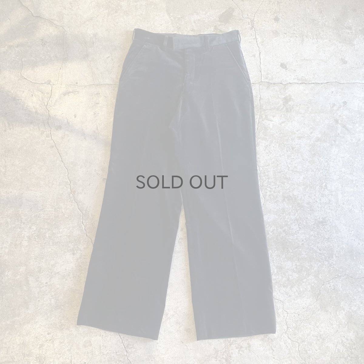画像1: 【PAUL SMITH】BLACK COLOR VELVET SLACKS PANTS / W29 (1)