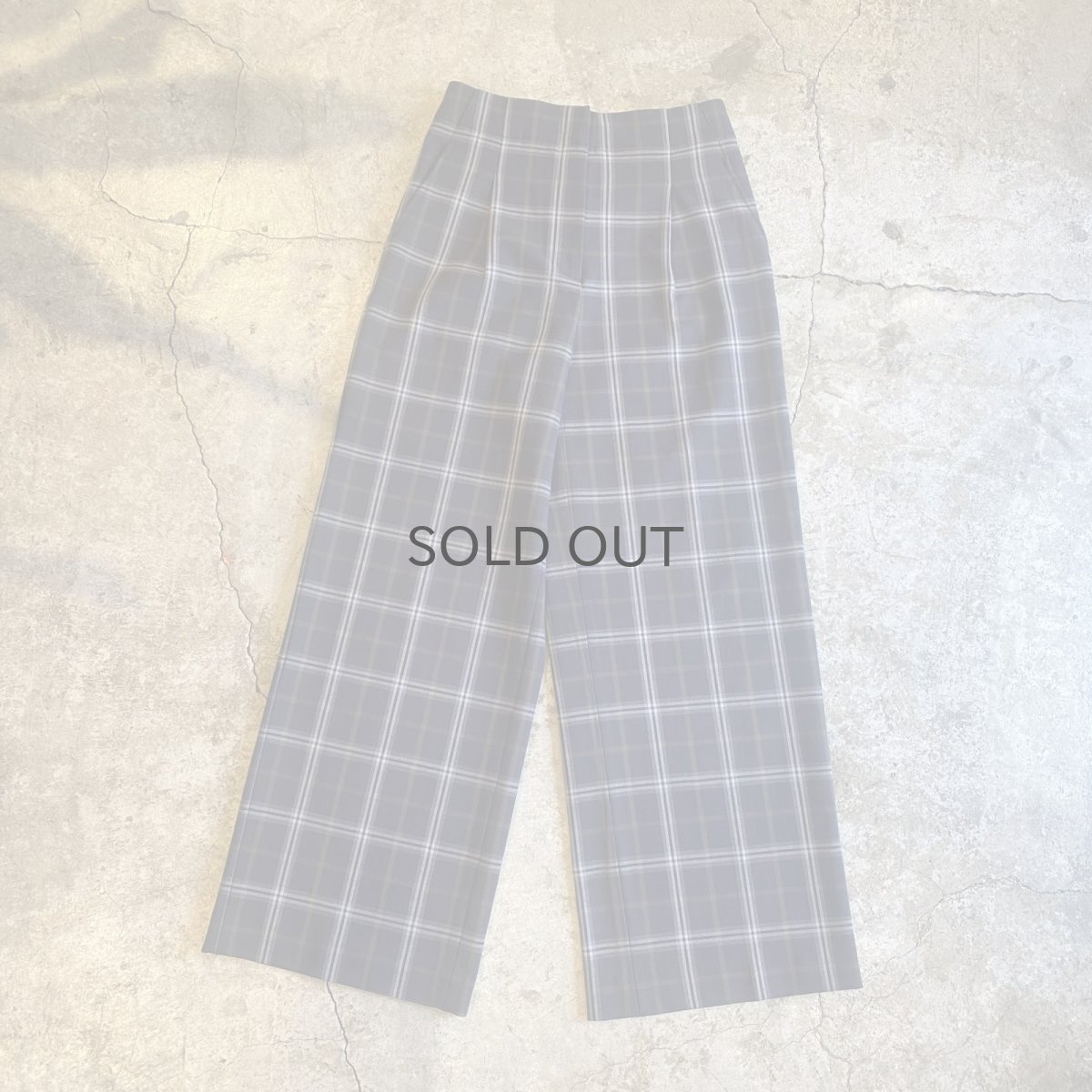 画像1: ALL OVER CHECK PATTERN MONOCHROME COLOR DESIGN SLACKS PANTS / W25~W28 (1)