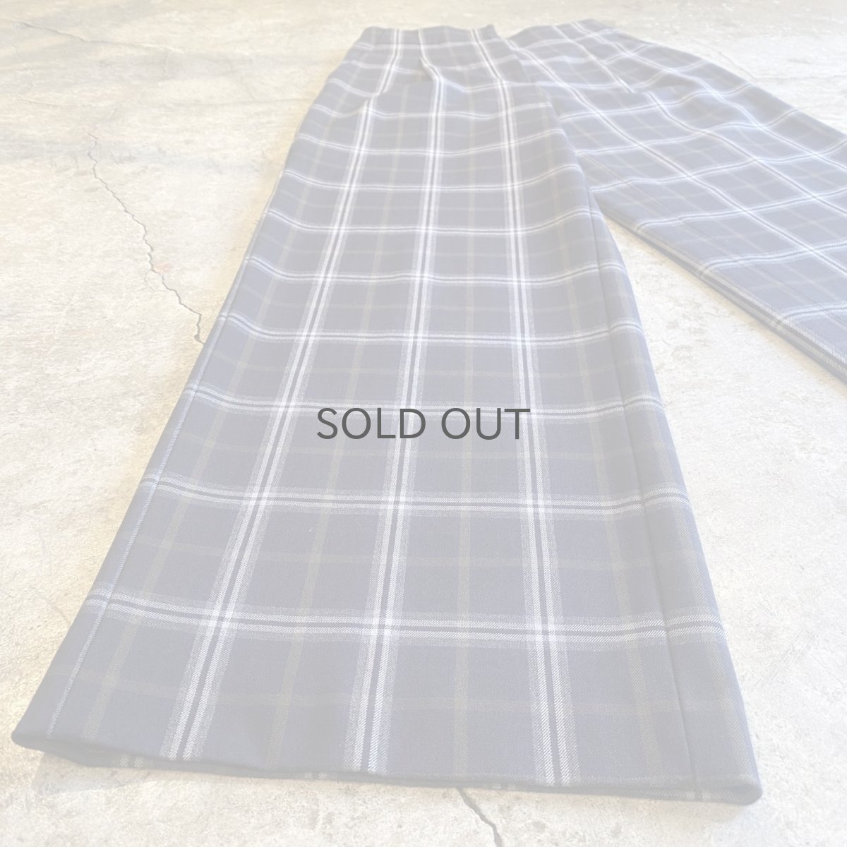 画像4: ALL OVER CHECK PATTERN MONOCHROME COLOR DESIGN SLACKS PANTS / W25~W28 (4)