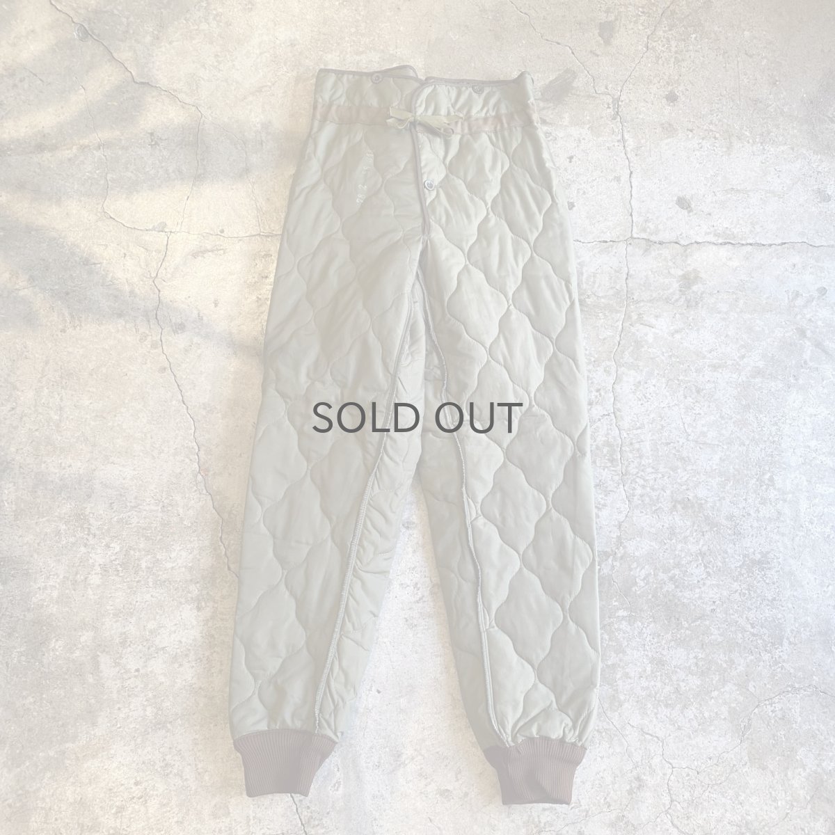 画像1: MILITARY QUILTING LINER DESIGN PANTS / ~W31 (1)