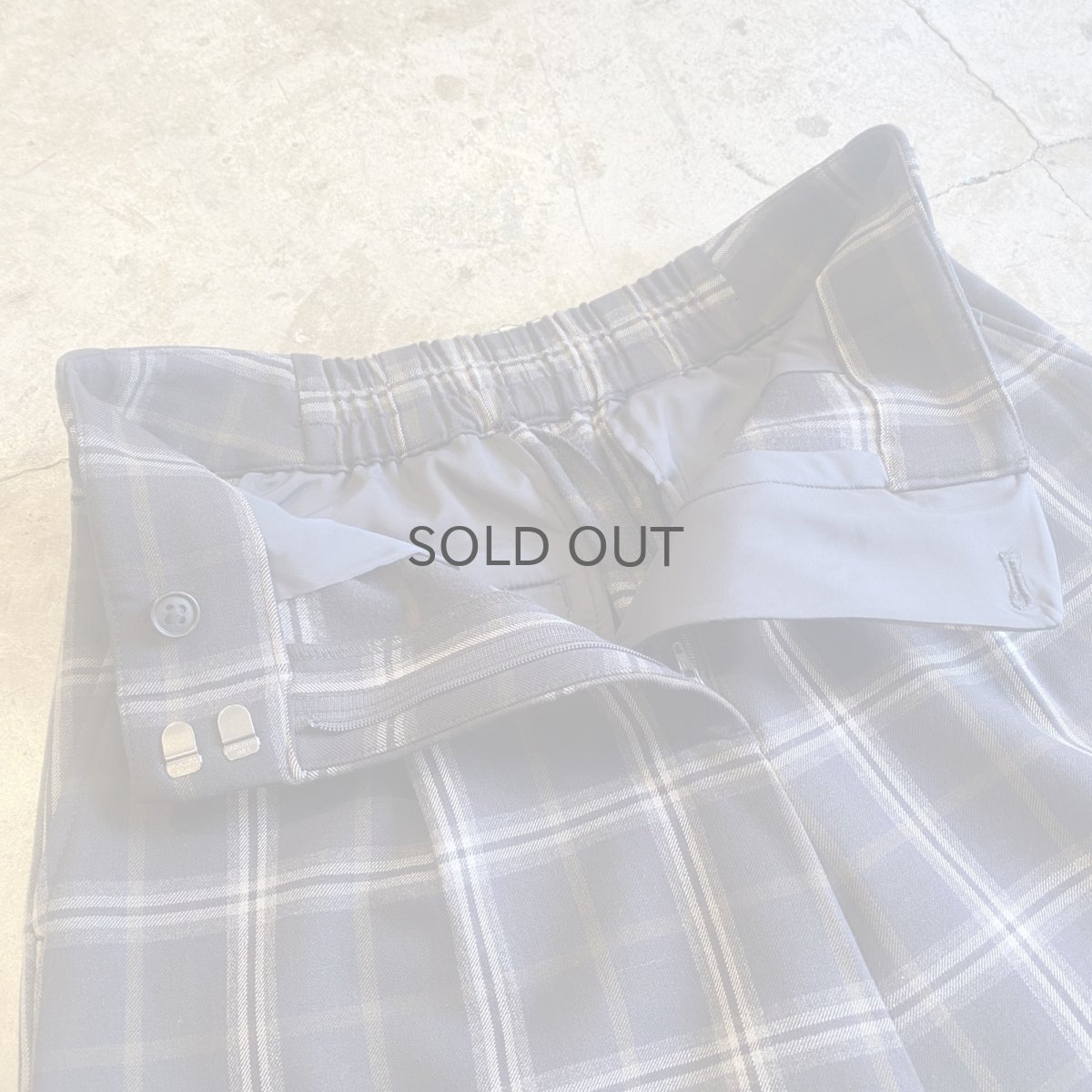 画像6: ALL OVER CHECK PATTERN MONOCHROME COLOR DESIGN SLACKS PANTS / W25~W28 (6)