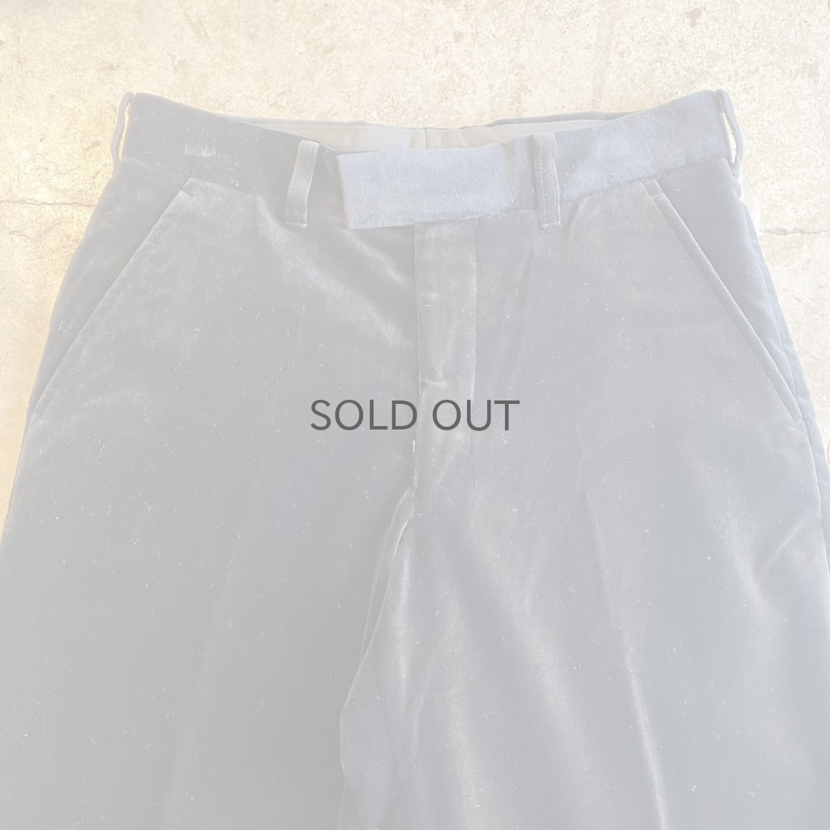 画像5: 【PAUL SMITH】BLACK COLOR VELVET SLACKS PANTS / W29 (5)