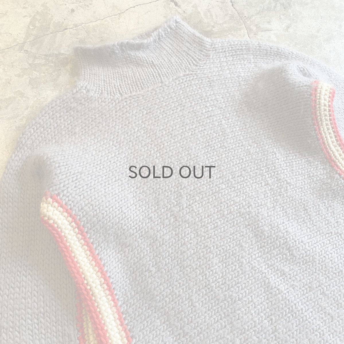 画像3: DESIGN LINE COLOR KNIT SWEATER / Ladies S(M) / MADE IN ITALY (3)