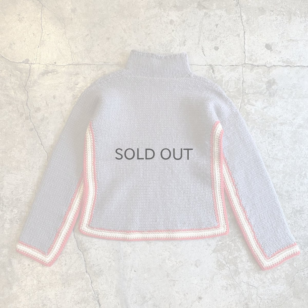 画像2: DESIGN LINE COLOR KNIT SWEATER / Ladies S(M) / MADE IN ITALY (2)