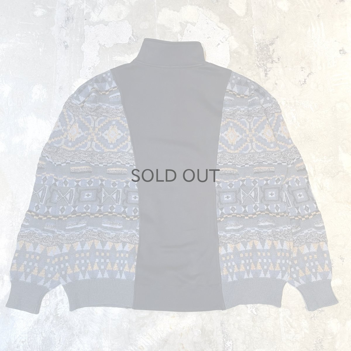 画像2: 【Wiz&Witch】"UNITED" TWO FACE HALF ZIP SWEATER / OS (2)