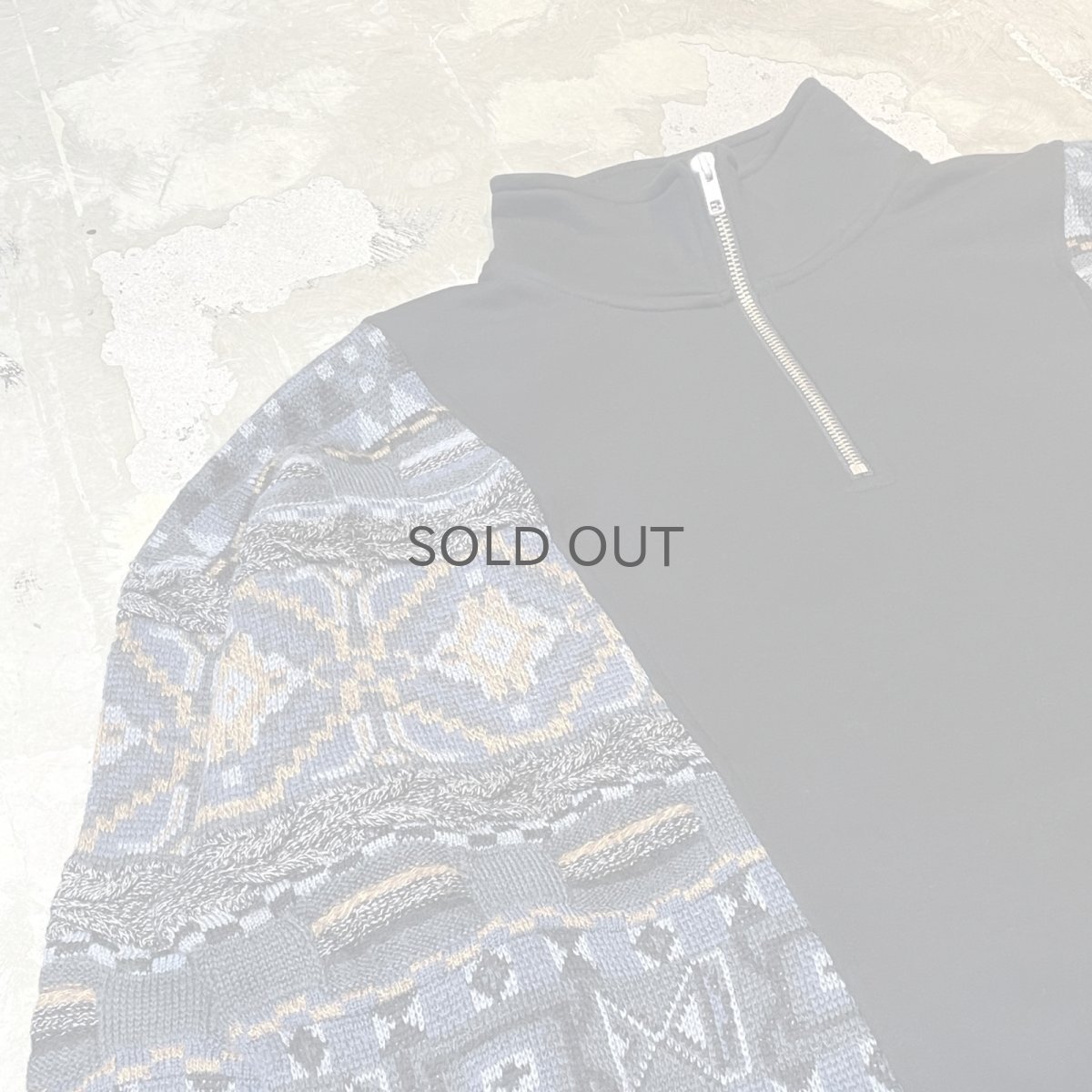 画像3: 【Wiz&Witch】"UNITED" TWO FACE HALF ZIP SWEATER / OS (3)