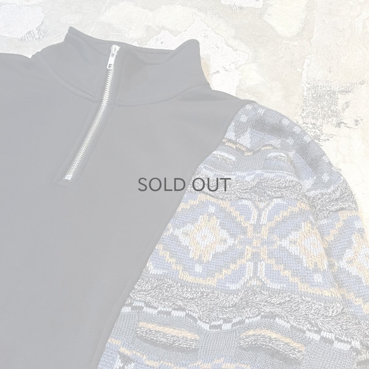 画像4: 【Wiz&Witch】"UNITED" TWO FACE HALF ZIP SWEATER / OS (4)