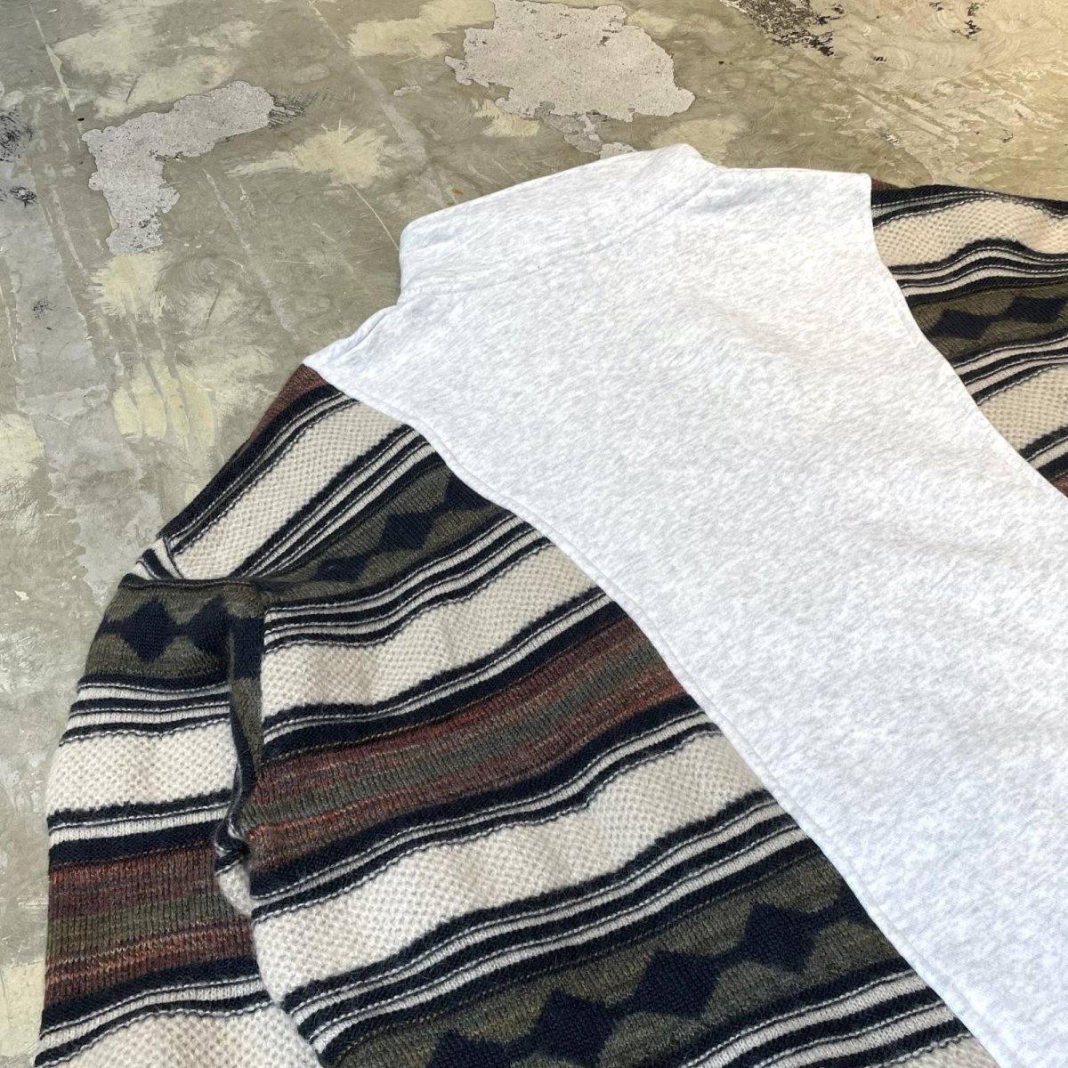 画像9: 【Wiz&Witch】"UNITED" TWO FACE HALF ZIP SWEATER / OS (9)