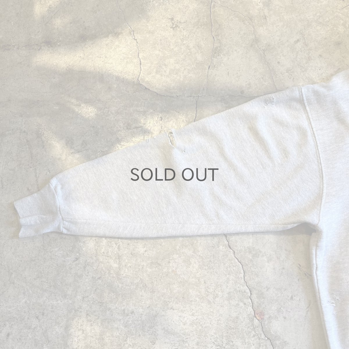 画像8: "NEW YORK" LOGO PATCH EMBROIDERY CRASH DAMAGE DESIGN SWEAT HOODIE / Ladies L(M)  (8)