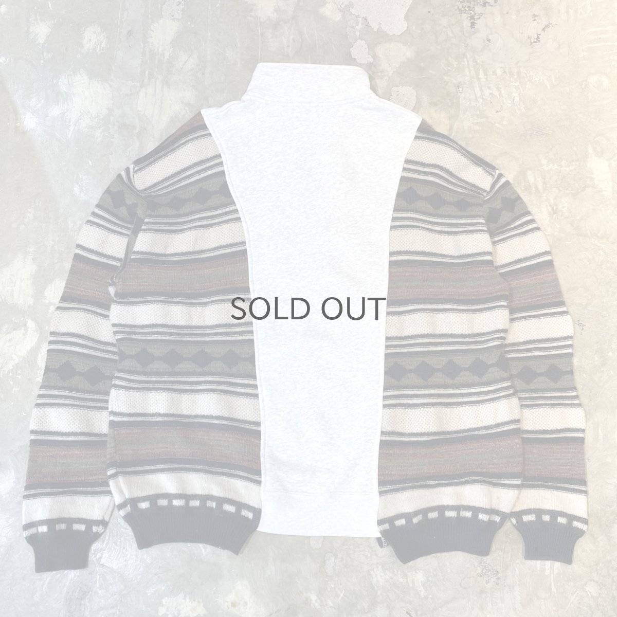 画像2: 【Wiz&Witch】"UNITED" TWO FACE HALF ZIP SWEATER / OS (2)