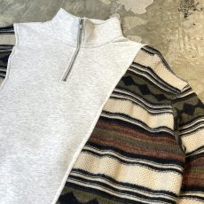 画像4: 【Wiz&Witch】"UNITED" TWO FACE HALF ZIP SWEATER / OS (4)
