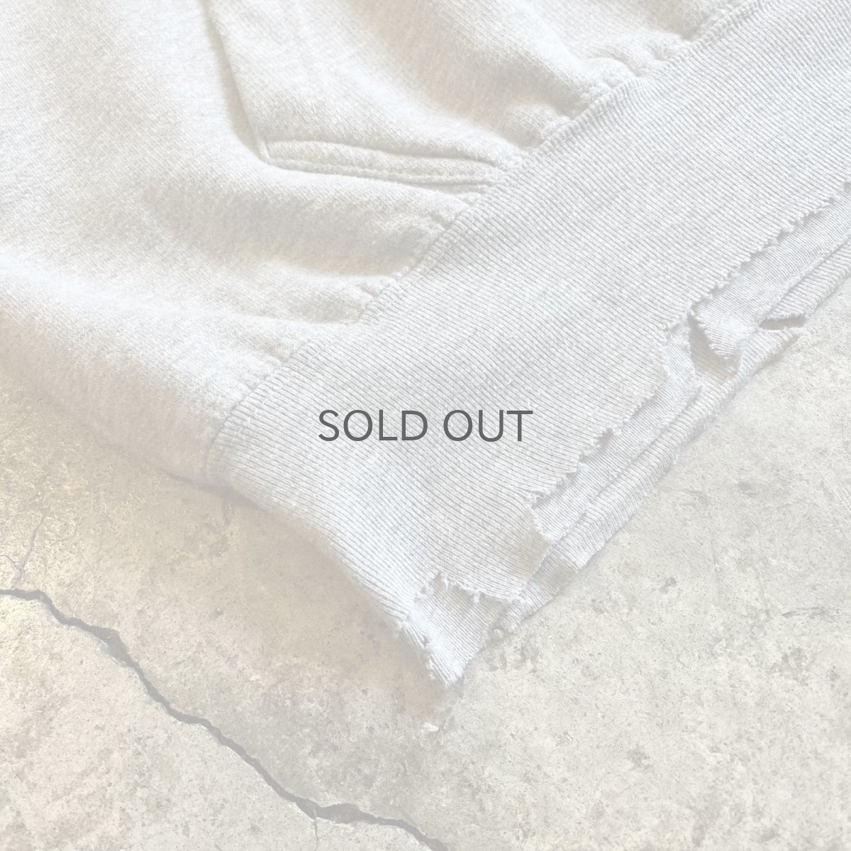 画像10: "NEW YORK" LOGO PATCH EMBROIDERY CRASH DAMAGE DESIGN SWEAT HOODIE / Ladies L(M)  (10)