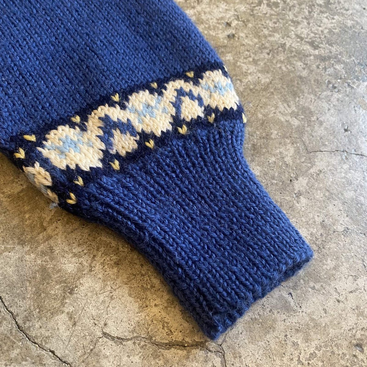 画像11: NORDIC PATTERN DESIGN HAND KNIT CARDIGAN / Ladies M (11)