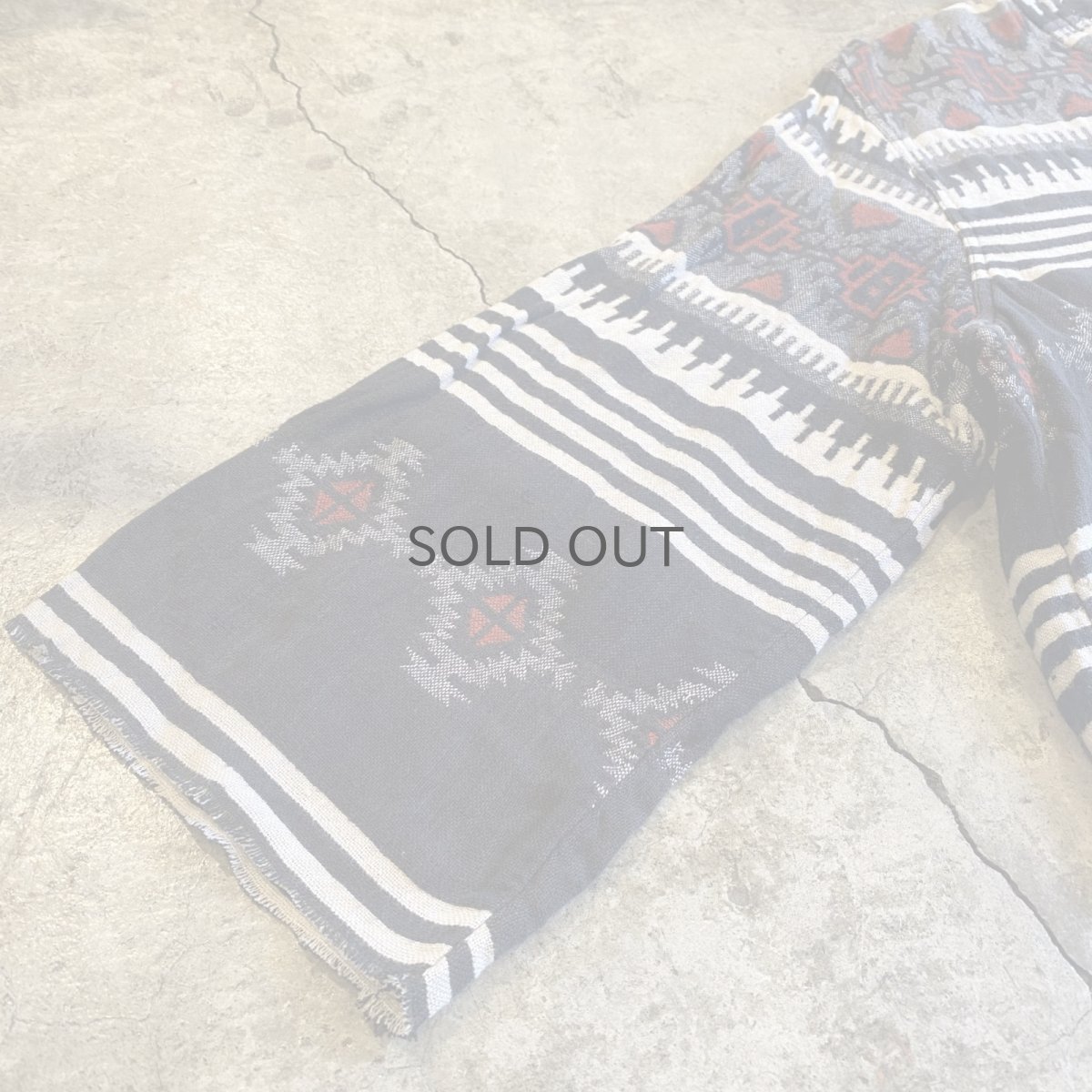 画像6: NATIVE PATTERN CUT OFF STAND COLLAR SHIRT / Ladies M (6)