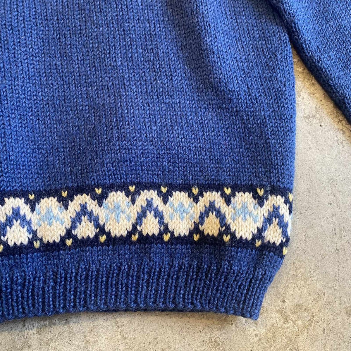 画像10: NORDIC PATTERN DESIGN HAND KNIT CARDIGAN / Ladies M (10)