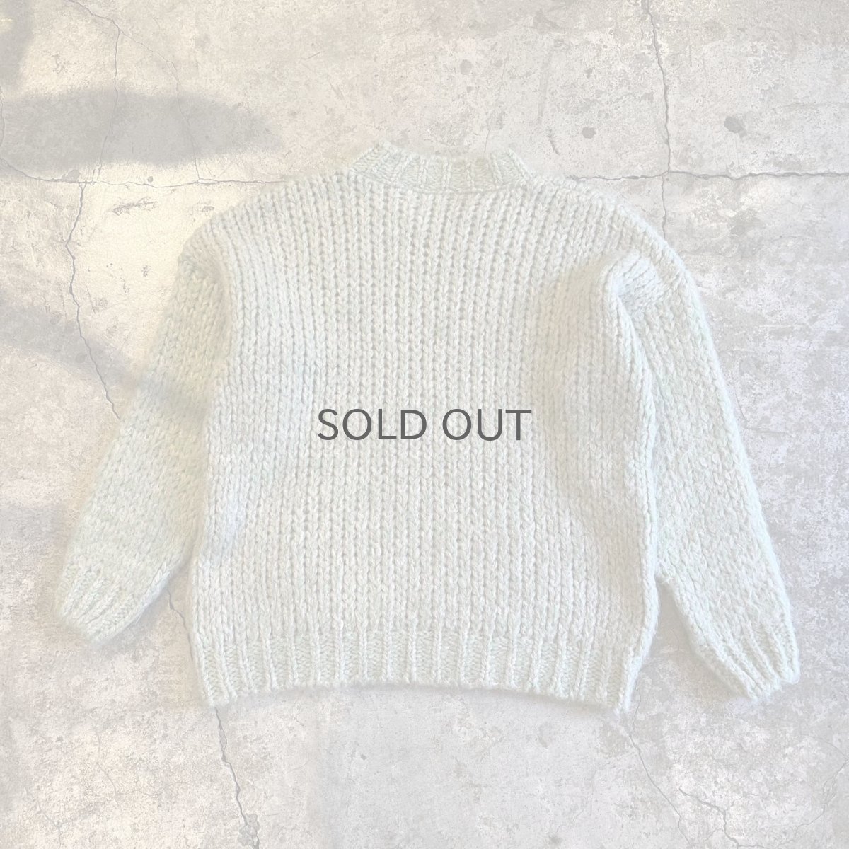 画像2: 2 COLOR PATTERN CHAIN STITCH DESIGN KNIT SWEATER / Ladies L (2)